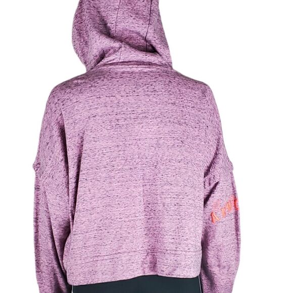 Under Armour Purple & Florescent Orange Cropped Hoodie Sweatshirt - Picture 3 of 6
